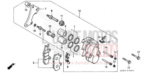 VORDERRAD-BREMSSATTEL CA125T de 1996