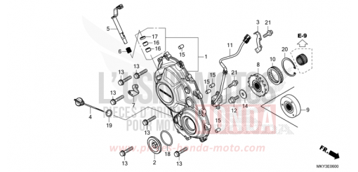 KURBELGEHAEUSEABDECKUNG CBR650RAM de 2021