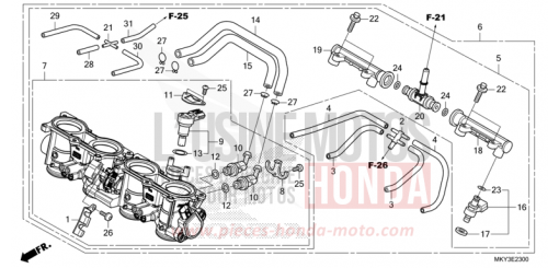 DROSSELKLAPPENGEHAEUSE CBR650RAM de 2021