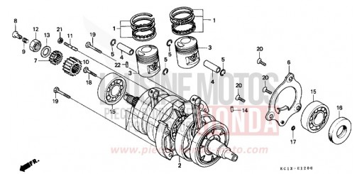KURBELWELLE/KOLBEN CB125TDC de 1982