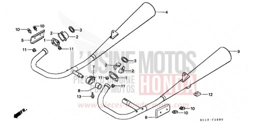 ABGAS-SCHALLDAEMPFER CB125TDC de 1982