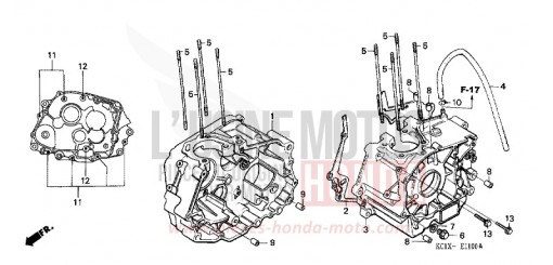 KURBELGEHAEUSE CB125TDC de 1982