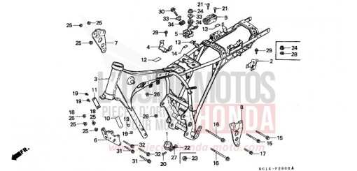 RAHMENKOERPER CB125TDC de 1982