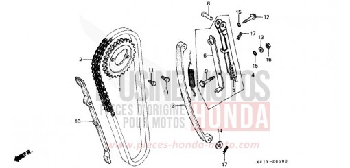 NOCKENWELLENKETTE/SPANNVORRICHTUNG CB125TDC de 1982