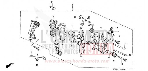VORDERRAD-BREMSSATTEL CB125TDC de 1982