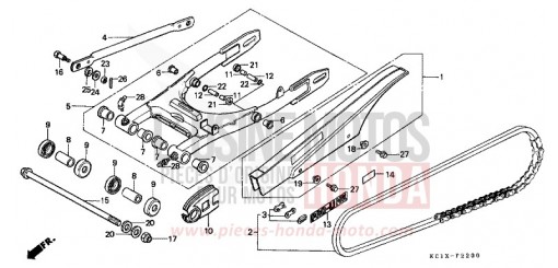 SCHWINGE/KETTENGEHAEUSE CB125TDC de 1982