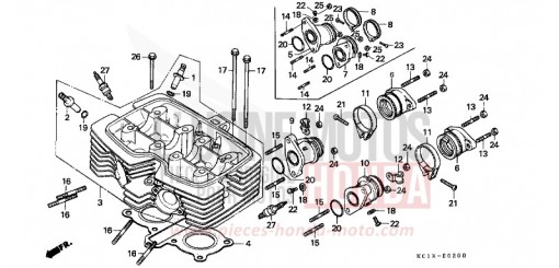 ZYLINDERKOPF CB125TDC de 1982