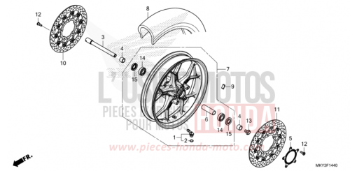 VORDERRAD CBR650RAM de 2021