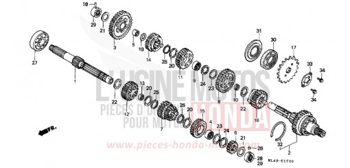 GETRIEBE CB450SG de 1986