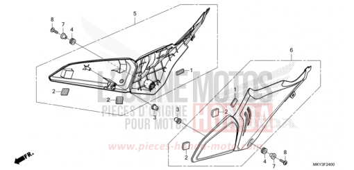 SEITENABDECKUNG CBR650RAM de 2021