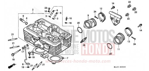 ZYLINDERKOPF CB450SG de 1986
