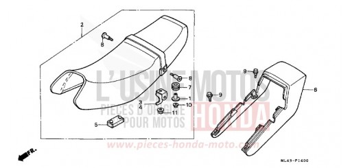 SITZ/SITZVERKLEIDUNG CB450SG de 1986
