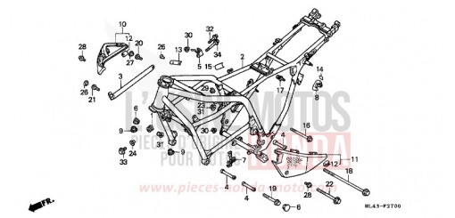 RAHMENKOERPER CB450SG de 1986