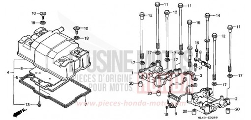 ZYLINDERKOPFDECKEL CB450SJ de 1988