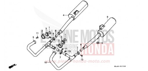 ABGAS-SCHALLDAEMPFER CB450SJ de 1988