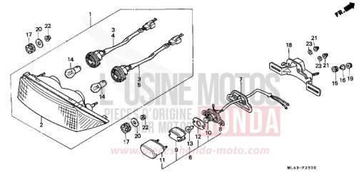 HECKLEUCHTE CB450SJ de 1988