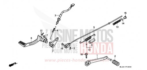 PEDAL CB450SJ de 1988