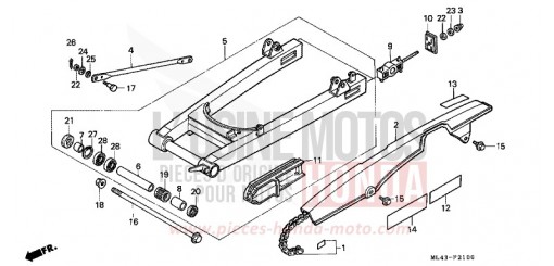 SCHWINGE/KETTENGEHAEUSE CB450SJ de 1988