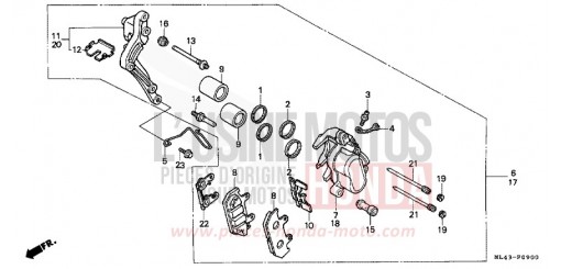 VORDERRAD-BREMSSATTEL CB450SJ de 1988