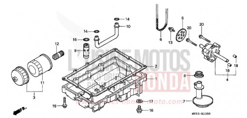 OELPUMPE/OELWANNE CB500R de 1994