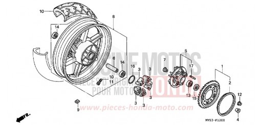 HINTERRAD CB500R de 1994