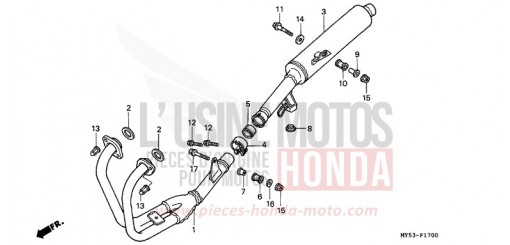 ABGAS-SCHALLDAEMPFER CB500R de 1994