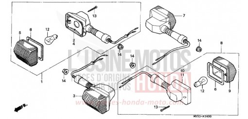 BLINKER CB500R de 1994
