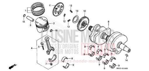 KURBELWELLE/KOLBEN CB500R de 1994