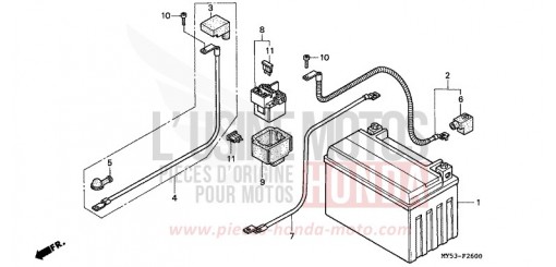 BATTERIE CB500R de 1994