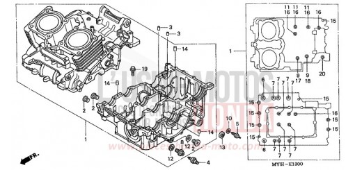 KURBELGEHAEUSE CB500S2 de 2002