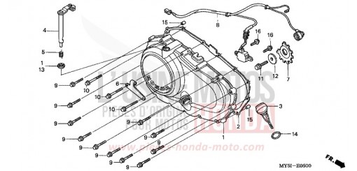 KURBELGEHAEUSEABDECKUNG CB500S2 de 2002