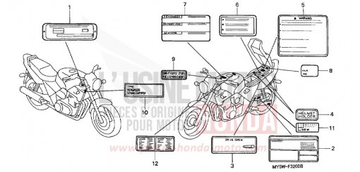WARNETIKETT CB500SX de 1999