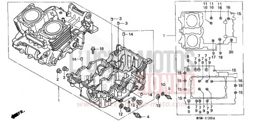 KURBELGEHAEUSE CB500SY de 2000