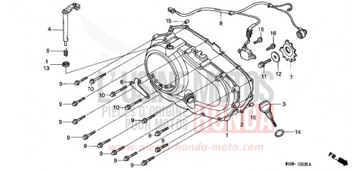KURBELGEHAEUSEABDECKUNG CB500W de 1998