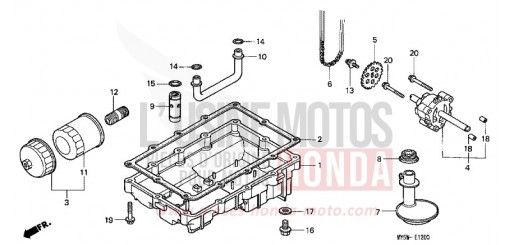 OELPUMPE/OELWANNE CB500Y de 2000