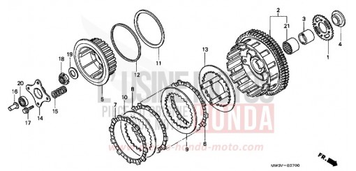 KUPPLUNG CB750F21 de 2001
