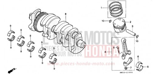 KURBELWELLE/KOLBEN CB750F2T de 1996