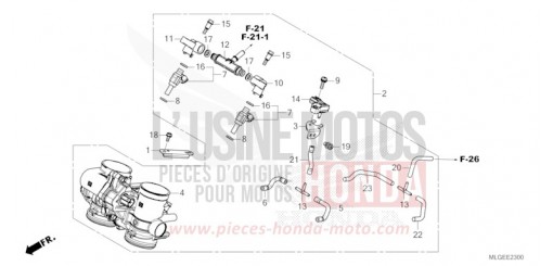 DROSSELKLAPPENGEHAEUSE CRF1100D4P de 2023