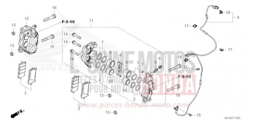 VORDERRAD-BREMSSATTEL CRF1100D4P de 2023