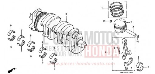 KURBELWELLE/KOLBEN CB750F2V de 1997