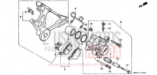 HINTERRAD-BREMSSATTEL CB750F2W de 1998