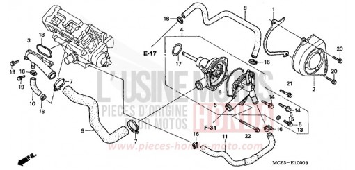 WASSERPUMPE CB900F2 de 2002