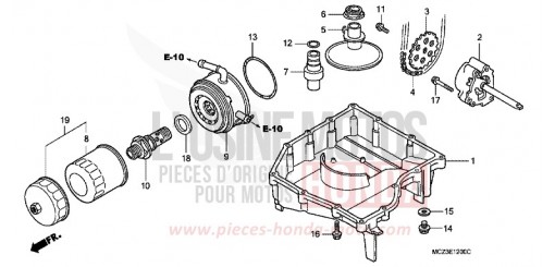 OELWANNE/OELPUMPE CB900F3 de 2003