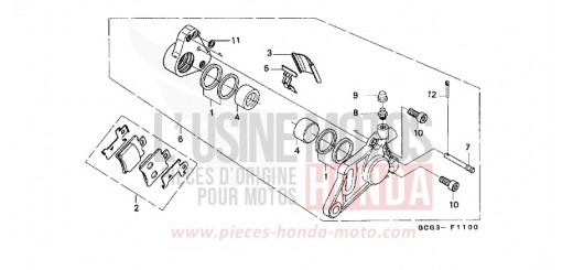 VORDERRAD-BREMSSATTEL SGX50W de 1998