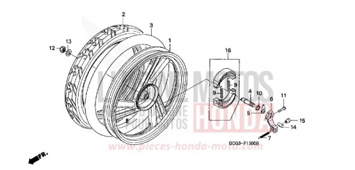 HINTERRAD SGX50X de 1999