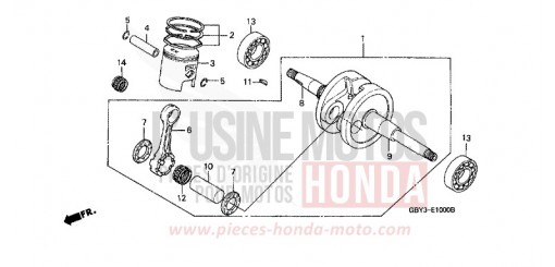 KURBELWELLE/KOLBEN SH50T de 1996