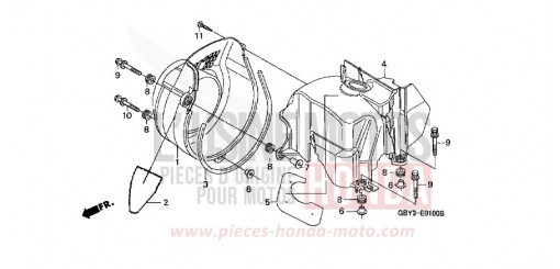 GEBLAESEABDECKUNG/RADKRANZ SH50T de 1996