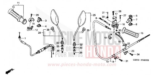 HEBELGRIFF/SCHALTER/KABEL SH50W de 1998