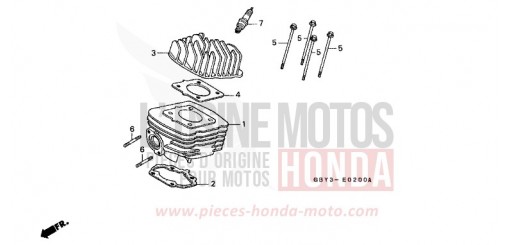ZYLINDER/ZYLINDERKOPF SH50X de 1999
