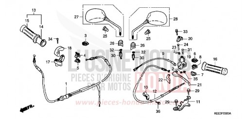 HEBELGRIFF/SCHALTER/KABEL SJ100T de 1996